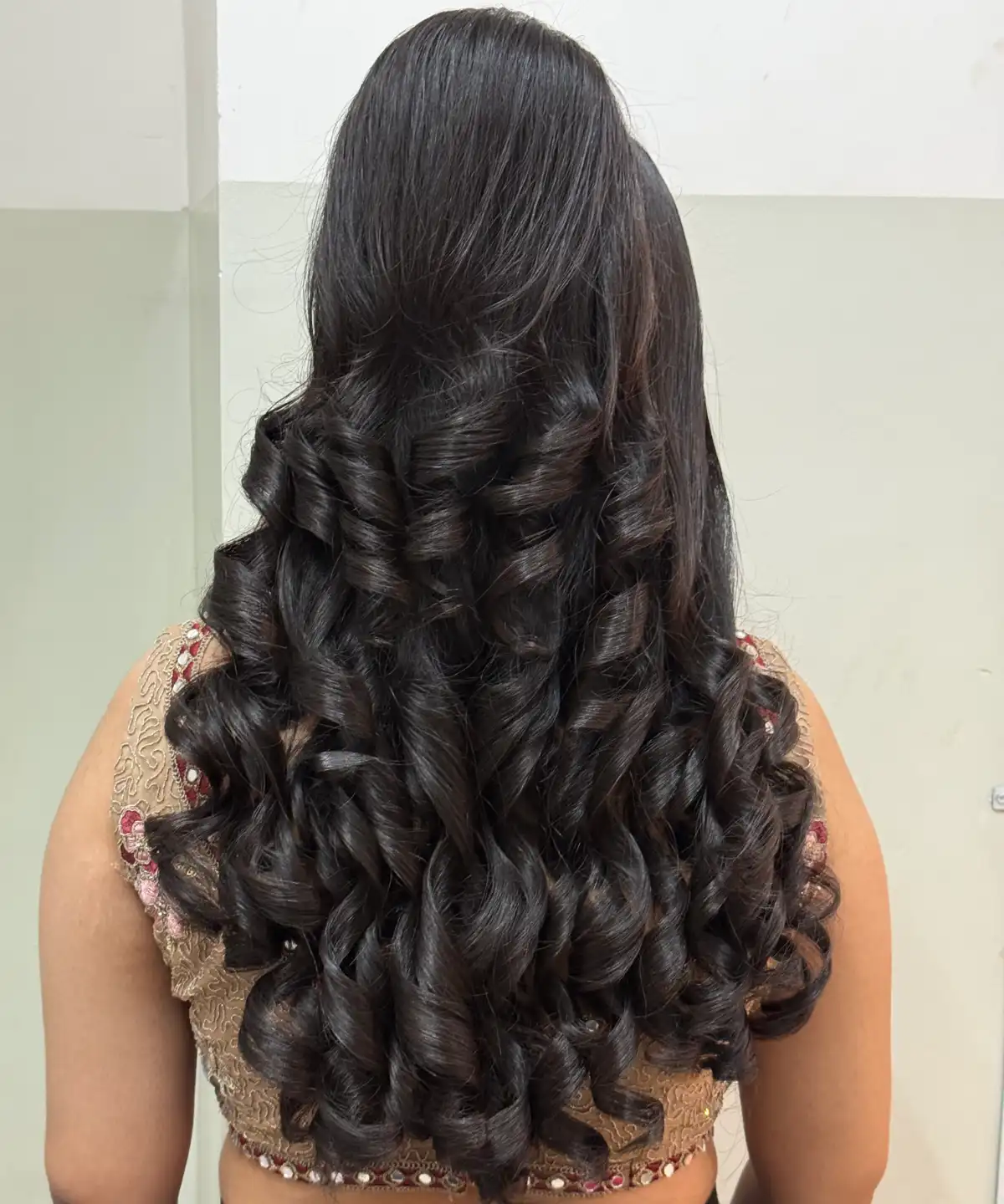 Bridal hairstyling updo